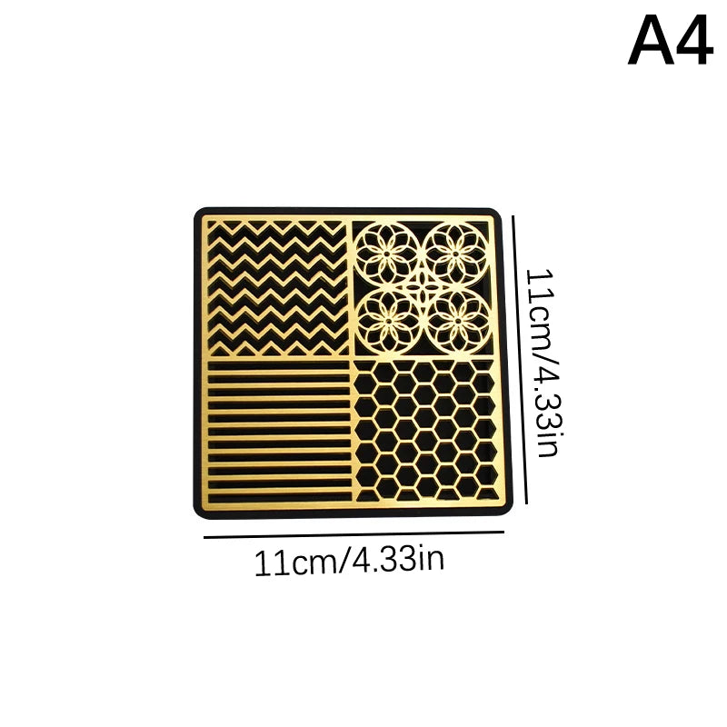 Ice Cube Design Plate Food Grade Brass Ice Stamp Mold Ice Printing Bar Bartender Whiskey Pressing Stamping Square Tray