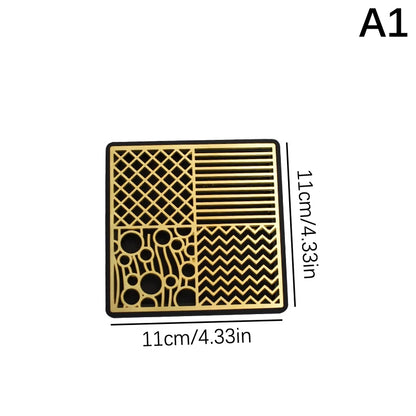 Ice Cube Design Plate Food Grade Brass Ice Stamp Mold Ice Printing Bar Bartender Whiskey Pressing Stamping Square Tray